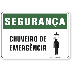Placa Segurança  Chuveiro De Emergência