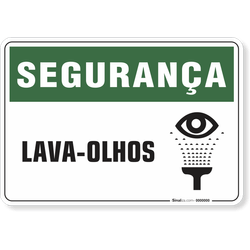 Placa Segurança  Lava-Olhos