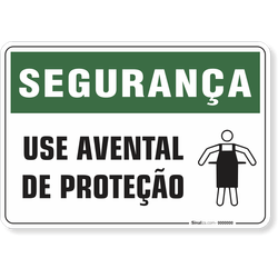 Placa Segurança  Use Avental De Proteção