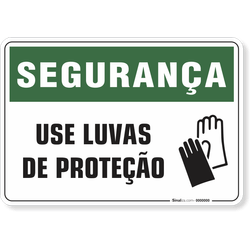 Placa Segurança  Use Luvas De Proteção