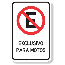 Placa Proibido Estacionar Exclusivo Para Motos
