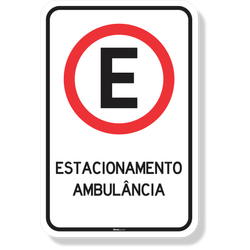 Placa Estacionamento Ambulância