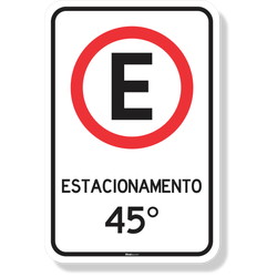 Placa Estacionamento 45 Graus