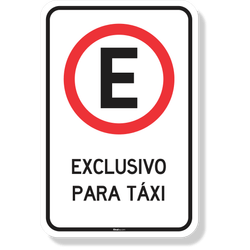Placa Estacionamento Exclusivo Para Táxi