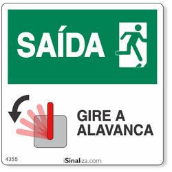 Etiqueta Saída Gire A Alavanca Nr12 - 10 Unidades