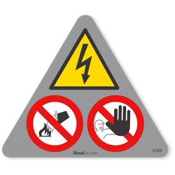 Etiqueta De Segurança Painel Elétrico Nr12 - 10 Unidades