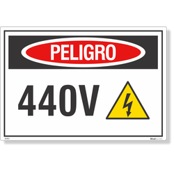 Etiqueta Perigo 440V Nr12 (Espanhol) - 10 Unidades