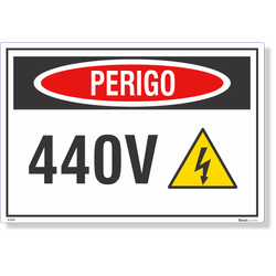 Etiqueta Perigo 440V Nr12 - 10 Unidades