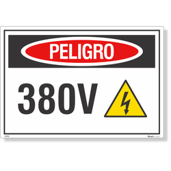 Etiqueta Perigo 380V Nr12 (Espanhol) - 10 Unidades