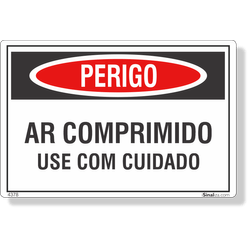 Etiqueta Perigo Ar Comprimido Use Com Cuidado Nr12 - 10 Unidades (12X8Cm)