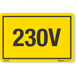 Etiqueta 230V Nr12 - 10 Unidades (6X4Cm)