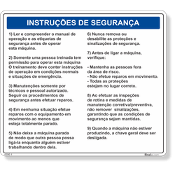 Etiqueta Instrução De Segurança Manutenção De Máquinas Nr12 - 10 Unidades