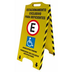 Cavalete Sinalização - Estacionamento Exclusivo para Deficientes