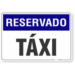 Placa Reservado Taxi