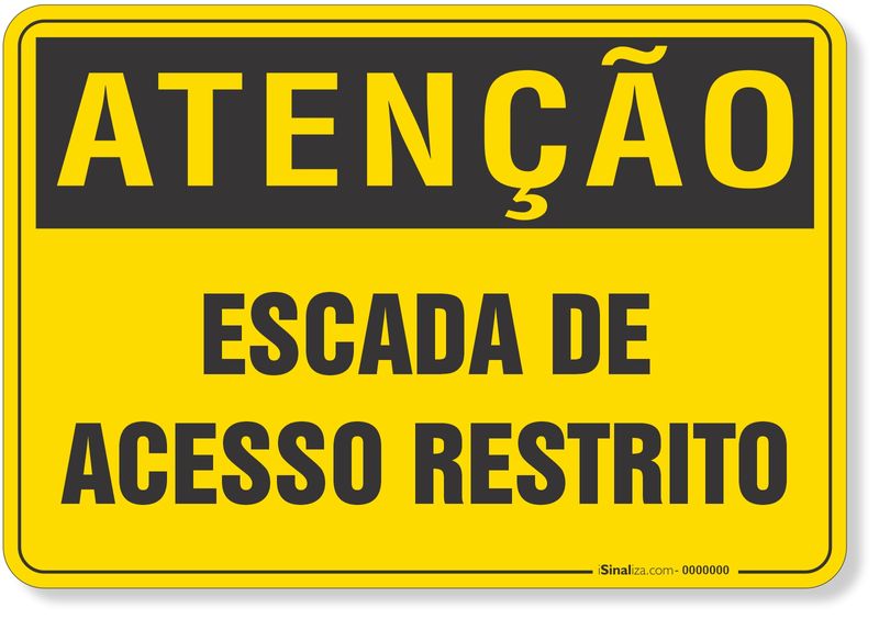 PLACA-ATENCAO-ESCADA-DE-ACESSO-RESTRITO