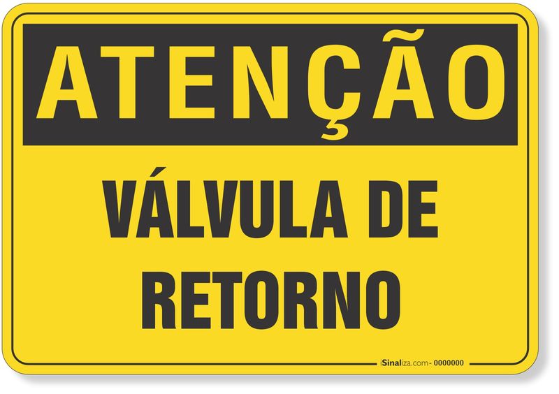 PLACA-ATENCAO-VALVULA-DE-RETORNO