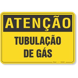 Placa Atenção Tubulação De Gás