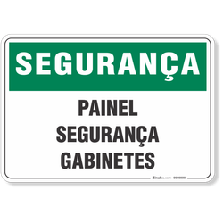 Placa Segurança Painel Segurança Gabinetes