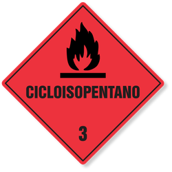 Placa Transporte De Risco - Cicloisopentano