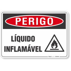 Placa Perigo Líquido Inflamável