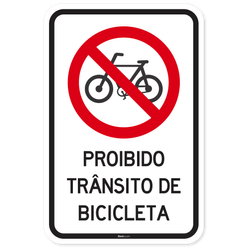 Placa Estacionamento Proibido Trânsito De Bicicleta
