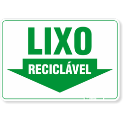 Placa Meio Ambiente Lixo Reciclável