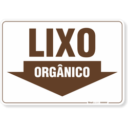 Placa Meio Ambiente Lixo Orgânico