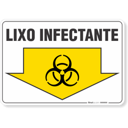 Placa Meio Ambiente Lixo Infectante