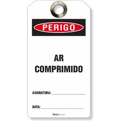 Etiqueta De Bloqueio Loto Cartão Perigo Ar Comprimido (14 und)