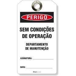 Etiqueta De Bloqueio Loto Cartão Perigo Departamento De Manutenção (14 und)