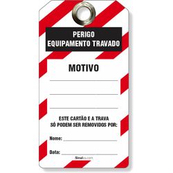 Etiqueta De Bloqueio Loto Cartão Perigo Equipamento Travado (14 und)
