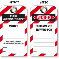 Etiqueta De Bloqueio Loto Cartão Perigo Equipamento Travado Motivo (14 und)