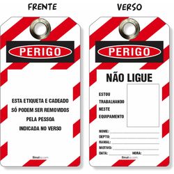 Etiqueta De Bloqueio Loto Cartão Perigo Cadeado Removido Por Motivo Com Foto (14 und)