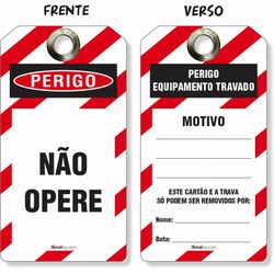 Etiqueta De Bloqueio Loto Cartão Perigo Não Opere Motivo (14 und)
