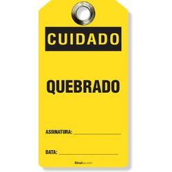 Etiqueta De Bloqueio Loto Cartão Cuidado Quebrado (14 und)