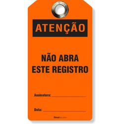 Etiqueta De Bloqueio Loto Cartão Atenção Não Abra Este Registro (14 und)
