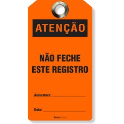 Etiqueta De Bloqueio Loto Cartão Atenção Não Feche Este Registro (14 und)