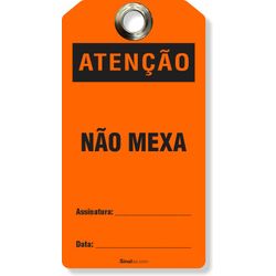 Etiqueta De Bloqueio Loto Cartão Atenção Não Mexa (14 und)