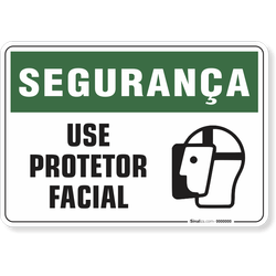 Placa Segurança  Use Protetor Facial