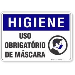 Placa Higiene Uso Obrigatório De Máscara