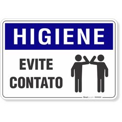 Placa Higiene Evite Contato