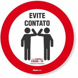 Adesivo Evite Contato - 10x10cm (5 und)