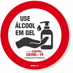 Adesivo Use Álcool Em Gel - 10x10cm (5 und)
