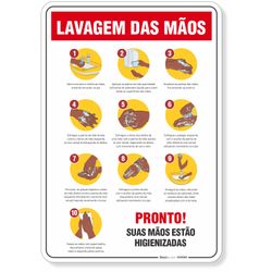 Placa Lavagem Das Mãos