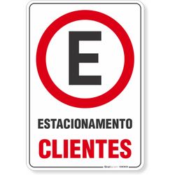 Placa Estacionamento Clientes