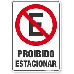 Placa Proibido Estacionar E1