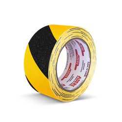 Fita Antiderrapante Zebrada Preta/Amarela- Cód. 866s 50mm X 05m
