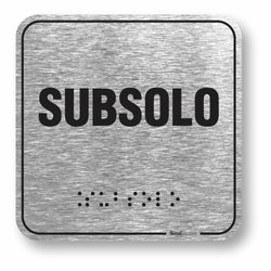 Placa Subsolo Braille Relevo Alumínio - ABNT NBR 9050 (10x10cm)