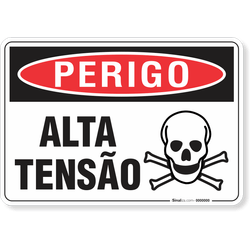 Placa Perigo Alta Tensão