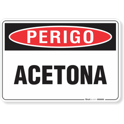 Placa Perigo Acetona